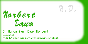 norbert daum business card